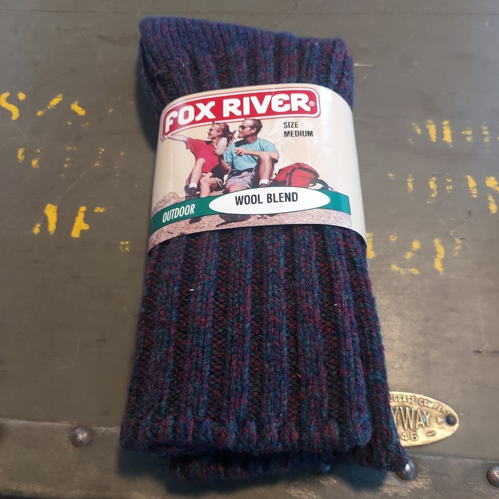Fox River Norsk Wool Blend Outdoor Socks Navy Forest Merlot Size Medium 2389 USA